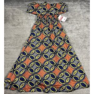 ESY Studio EY Dress Womens 2X African Wax Print Sleeveless Maxi Long 100% Cotton